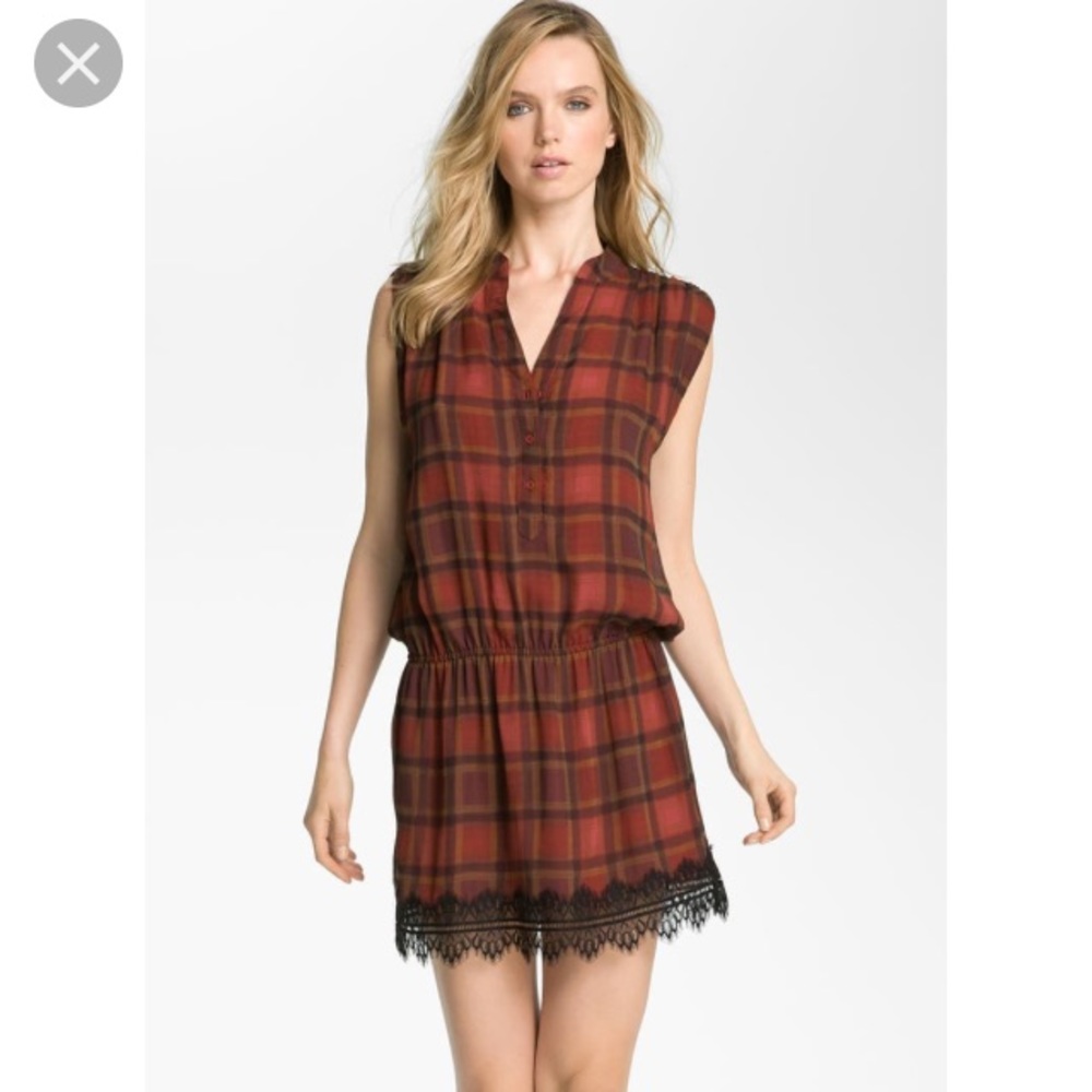 Haute Hippie silk Dress Plaid